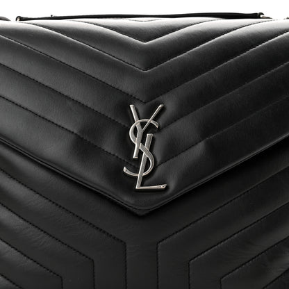 Saint Laurent Calfskin Y Quilted Monogram Large Loulou Chain Satchel Black 8 of 10