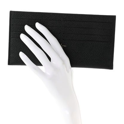 Louis Vuitton Calfskin Felicie Chain Wallet Card Holder Insert Black 2 of 6