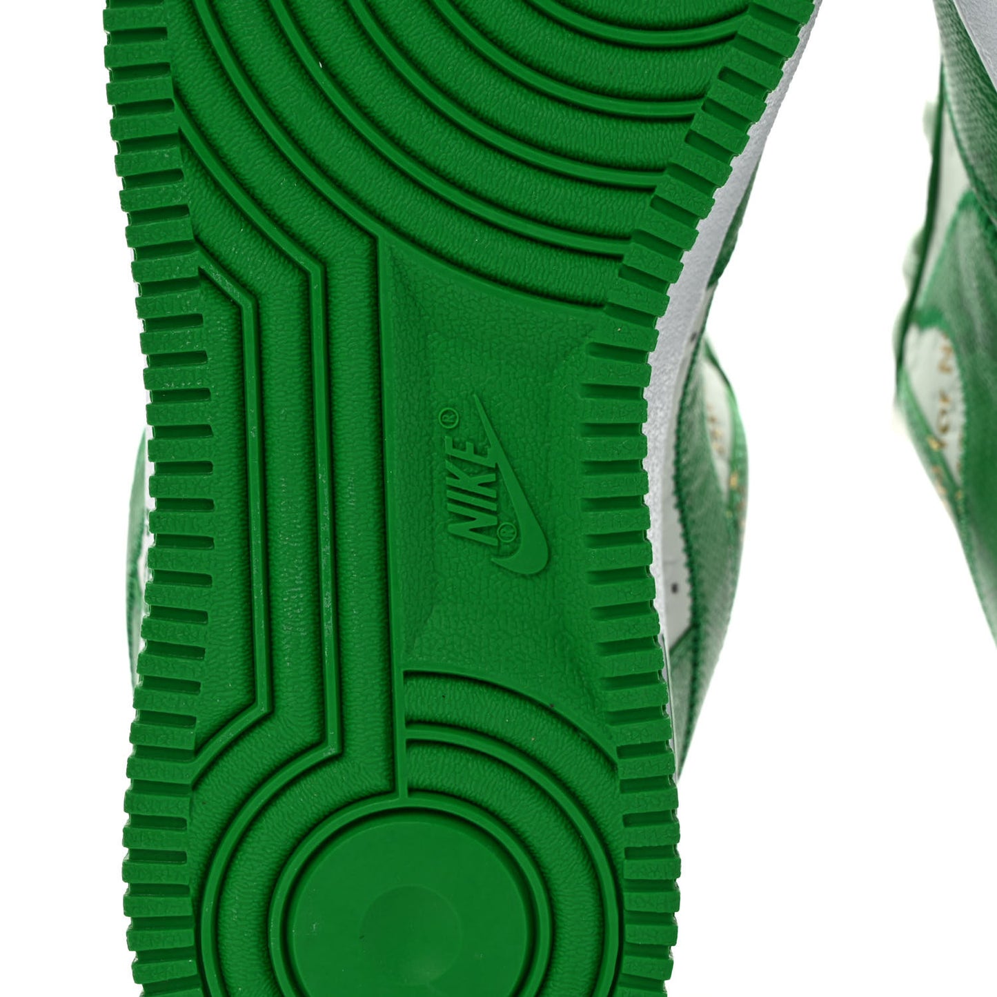 X NIKE AIR FORCE 1 Calfskin Monogram Mens Low Top Sneakers 7 Green
