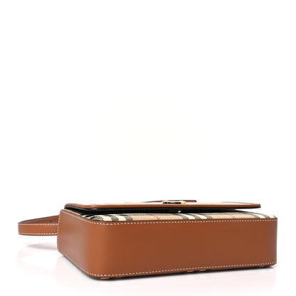 Burberry E-Canvas Vintage Check Hampshire Crossbody Archive Beige 4 of 8
