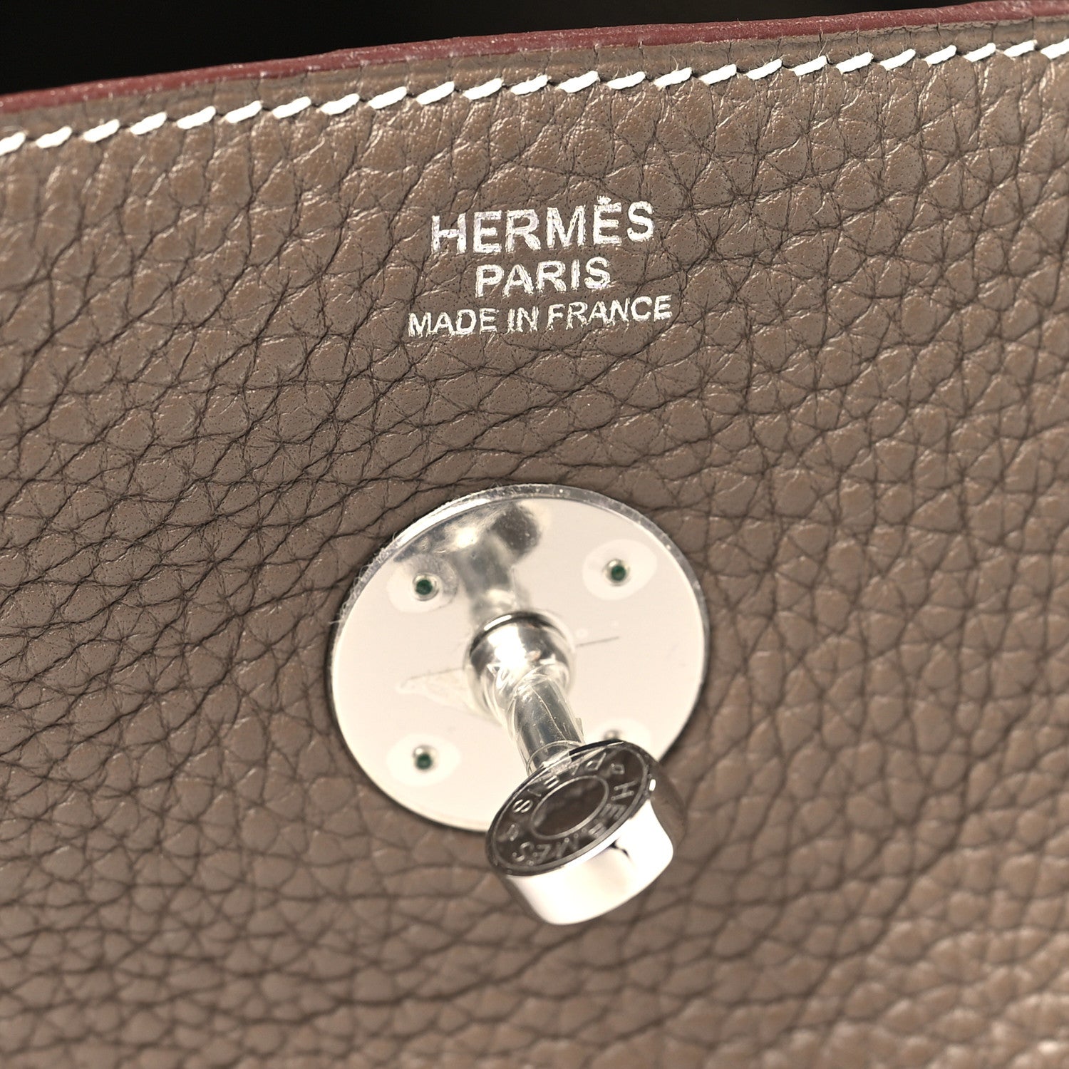 Hermes Taurillon Clemence Lindy 30 Etoupe 6 of 10