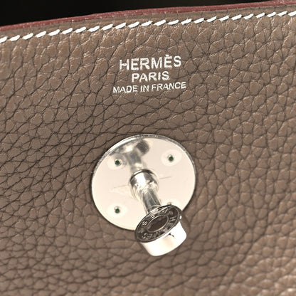 Hermes Taurillon Clemence Lindy 30 Etoupe 6 of 10