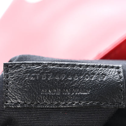 Saint Laurent Calfskin Y Quilted Monogram Medium Loulou Chain Satchel Lipstick Red 7 of 10