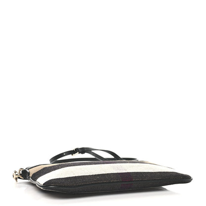 Burberry Mega Check Peyton Crossbody Clutch Bag Black 4 of 10