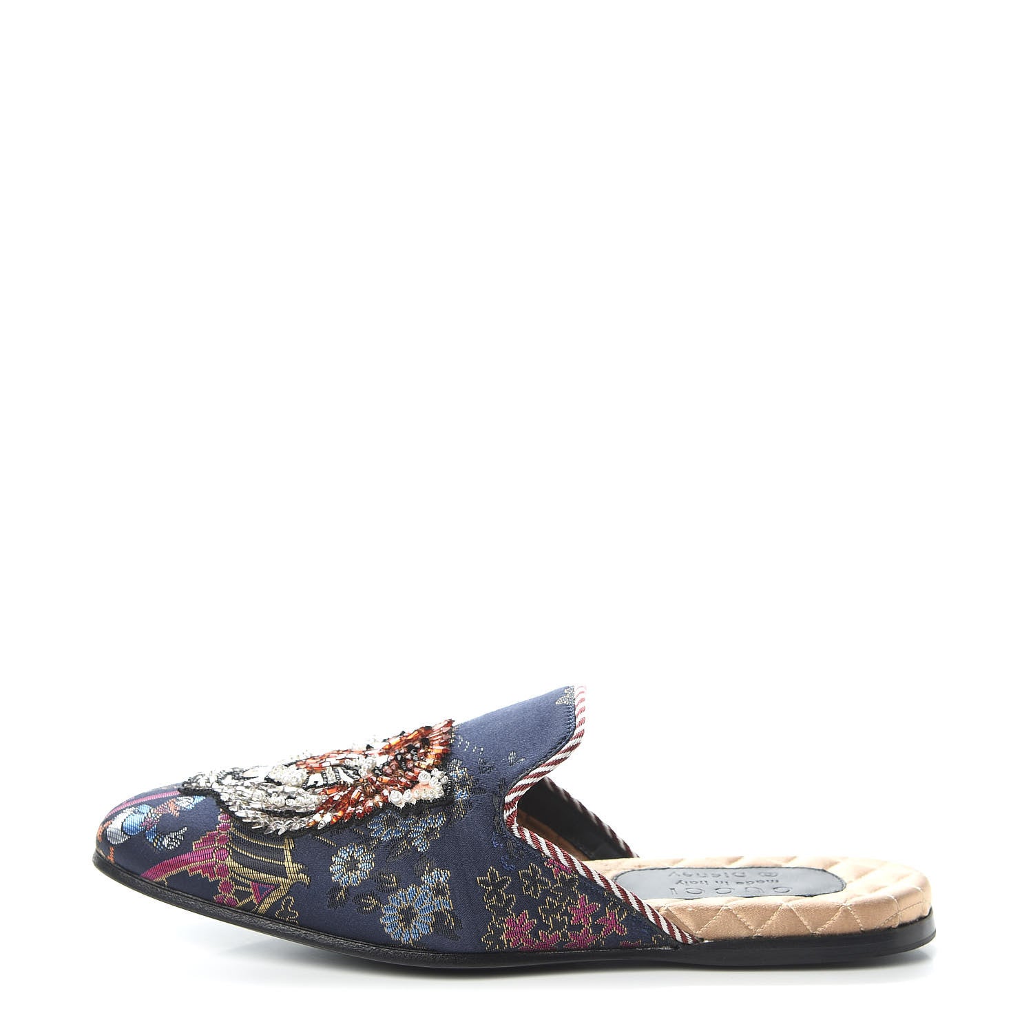 Gucci X DISNEY Jacquard Japanese Donald Duck Embellished Mens Slippers 7 Tide Multicolor Bordeaux 1 of 8