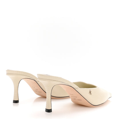 Jimmy Choo Calfskin Lizard Embossed Vivi 65 Mule Pumps 39.5 Off white 5 of 8