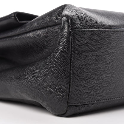 Saint Laurent Grain De Poudre Medium West Hollywood Monogram Fold-Over Black 9 of 19