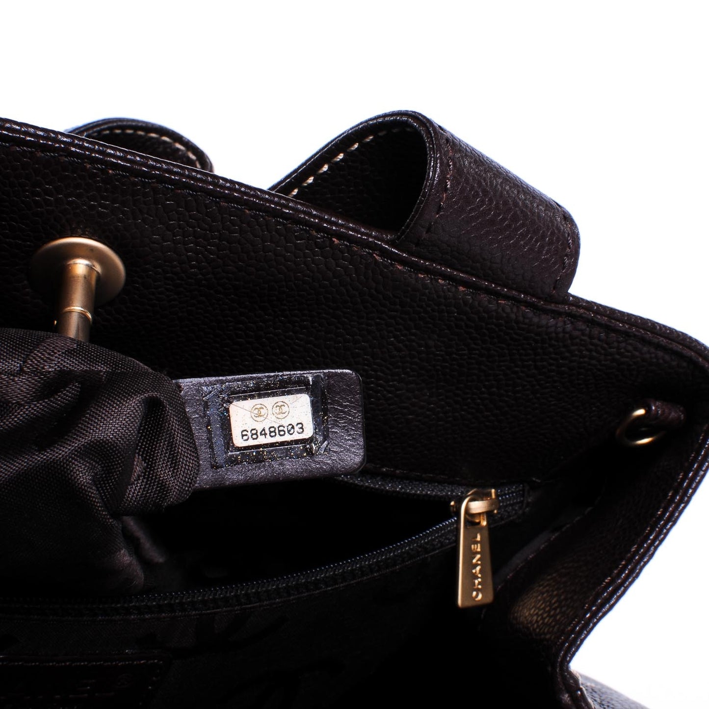Caviar CC Handbag Brown