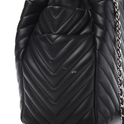 Chanel Lambskin Chevron Small Urban Spirit Drawstring Bag Black 9 of 10