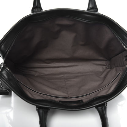 Bottega Veneta Calfskin Leggero Intrecciato Briefcase Nero Black 5 of 8