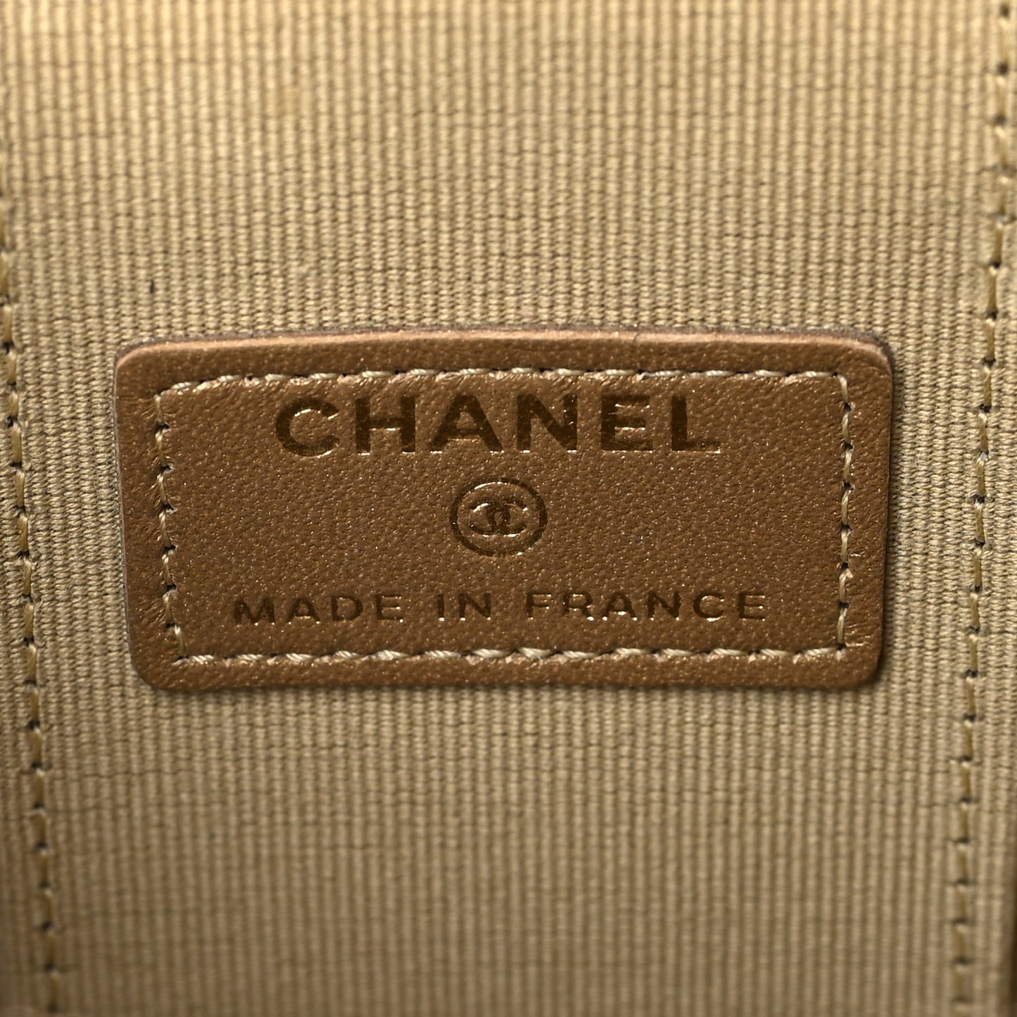 Lambskin Quilted Pearl Crush Mini Vanity Case With Chain Light Beige