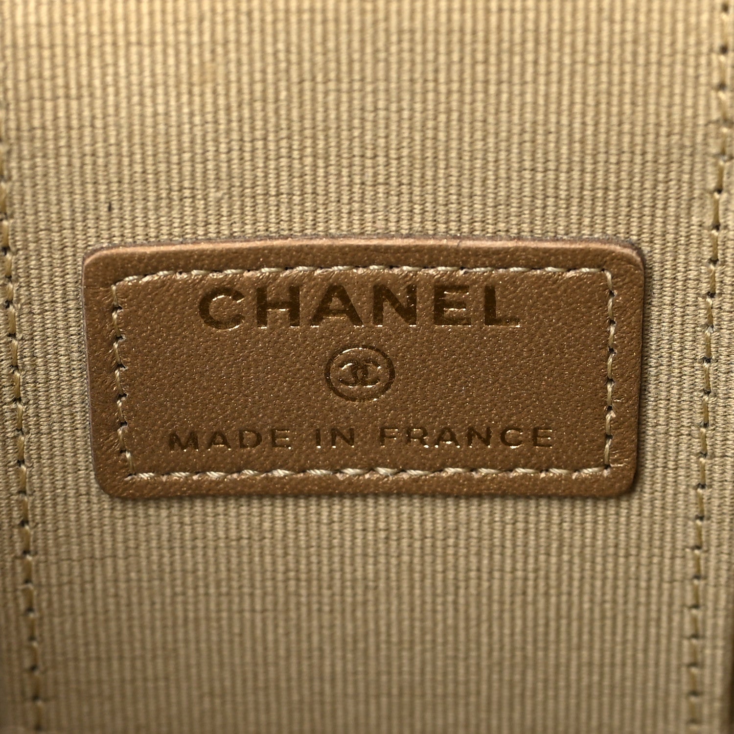 Chanel Lambskin Quilted Pearl Crush Mini Vanity Case With Chain Light Beige 6 of 11
