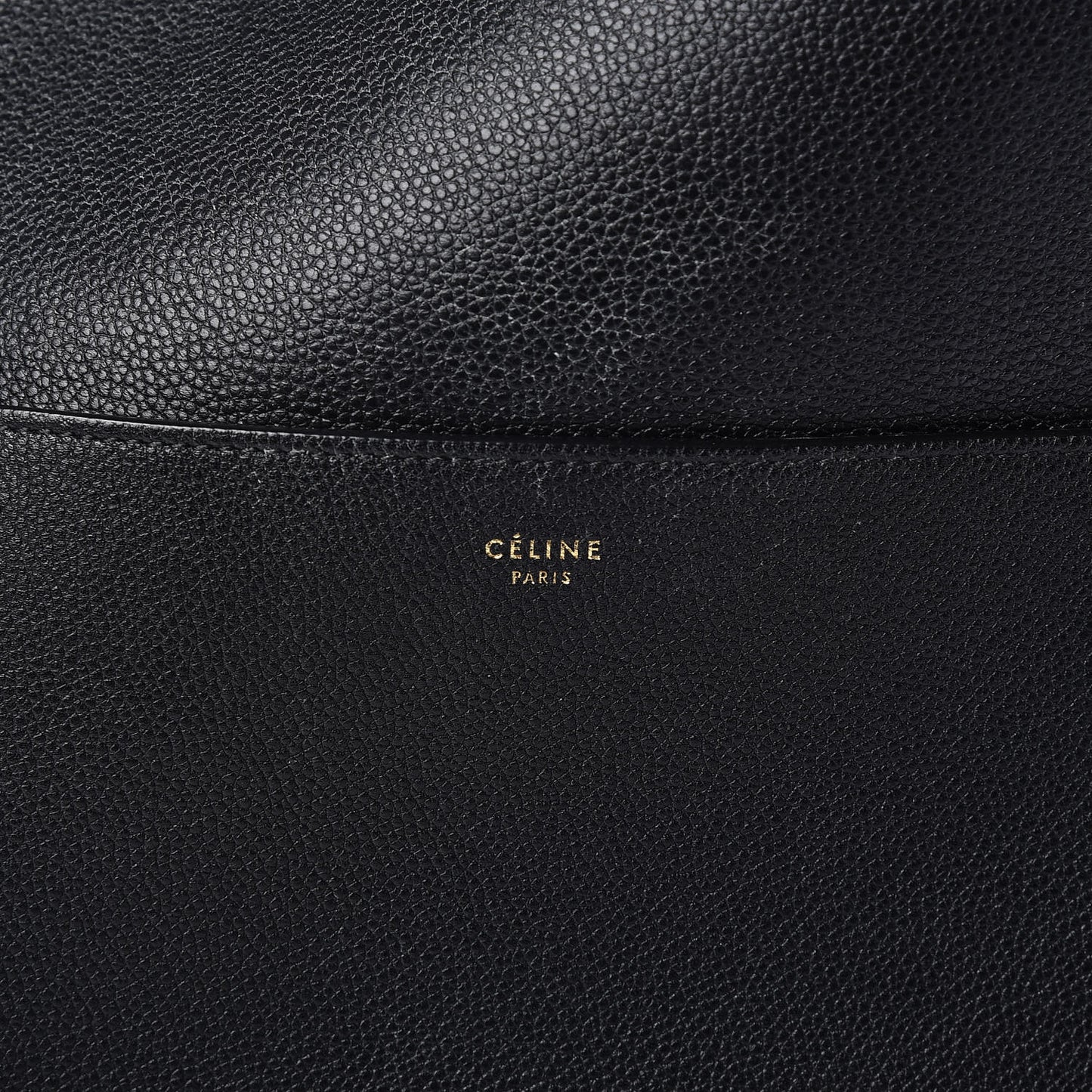 Soft Grained Calfskin Sangle Bucket Bag Black