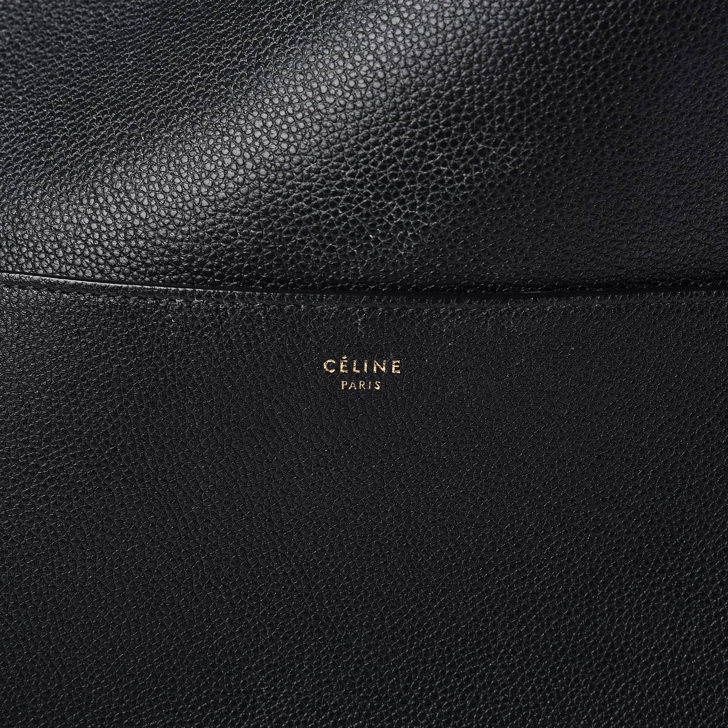 Celine Soft Grained Calfskin Sangle Bucket Bag Black 6 of 13