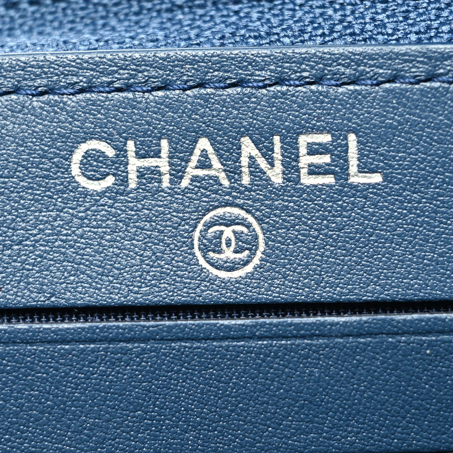 Lambskin Quilted Small Boy Zip Around Wallet Blue