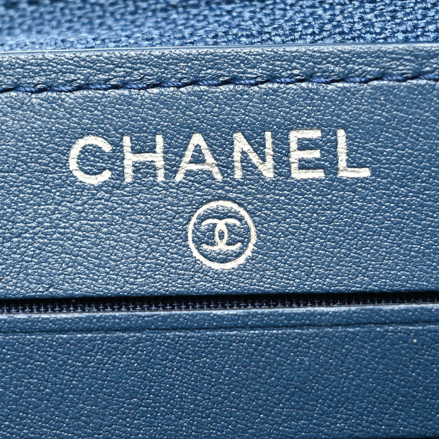 Chanel Lambskin Quilted Small Boy Zip Around Wallet Blue 6 of 11