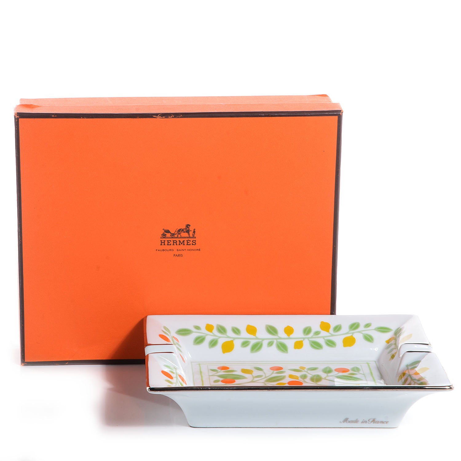 Hermes Printed Porcelain Fruit Tree Ashtray 6 of 6