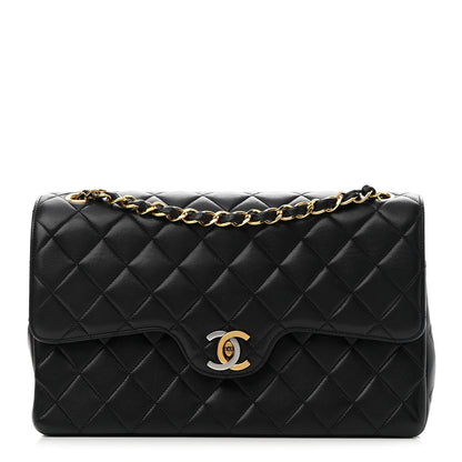 Chanel Lambskin Quilted Medium Double Flap Black 1 of 12
