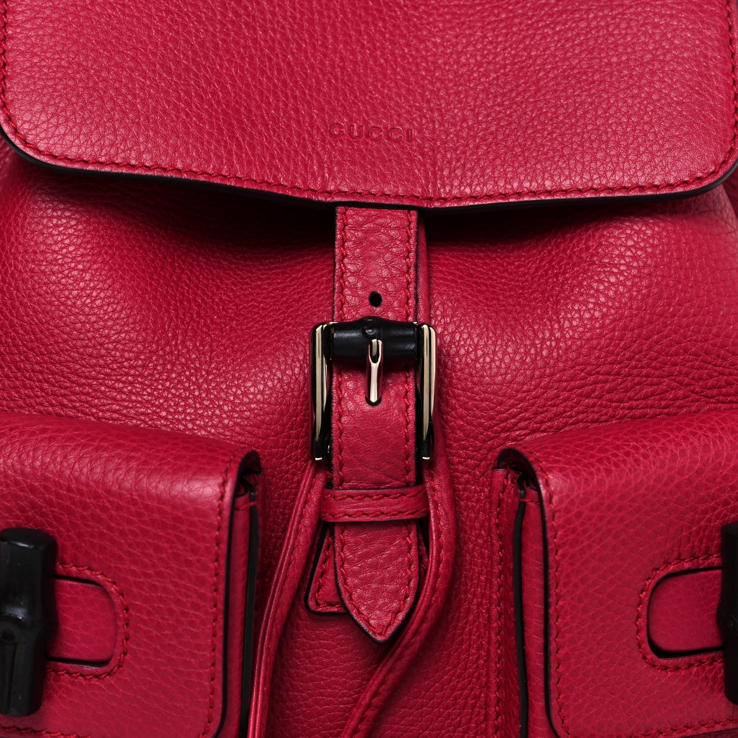Gucci Cellarius Calfskin Medium Bamboo Backpack Petunia 8 of 12