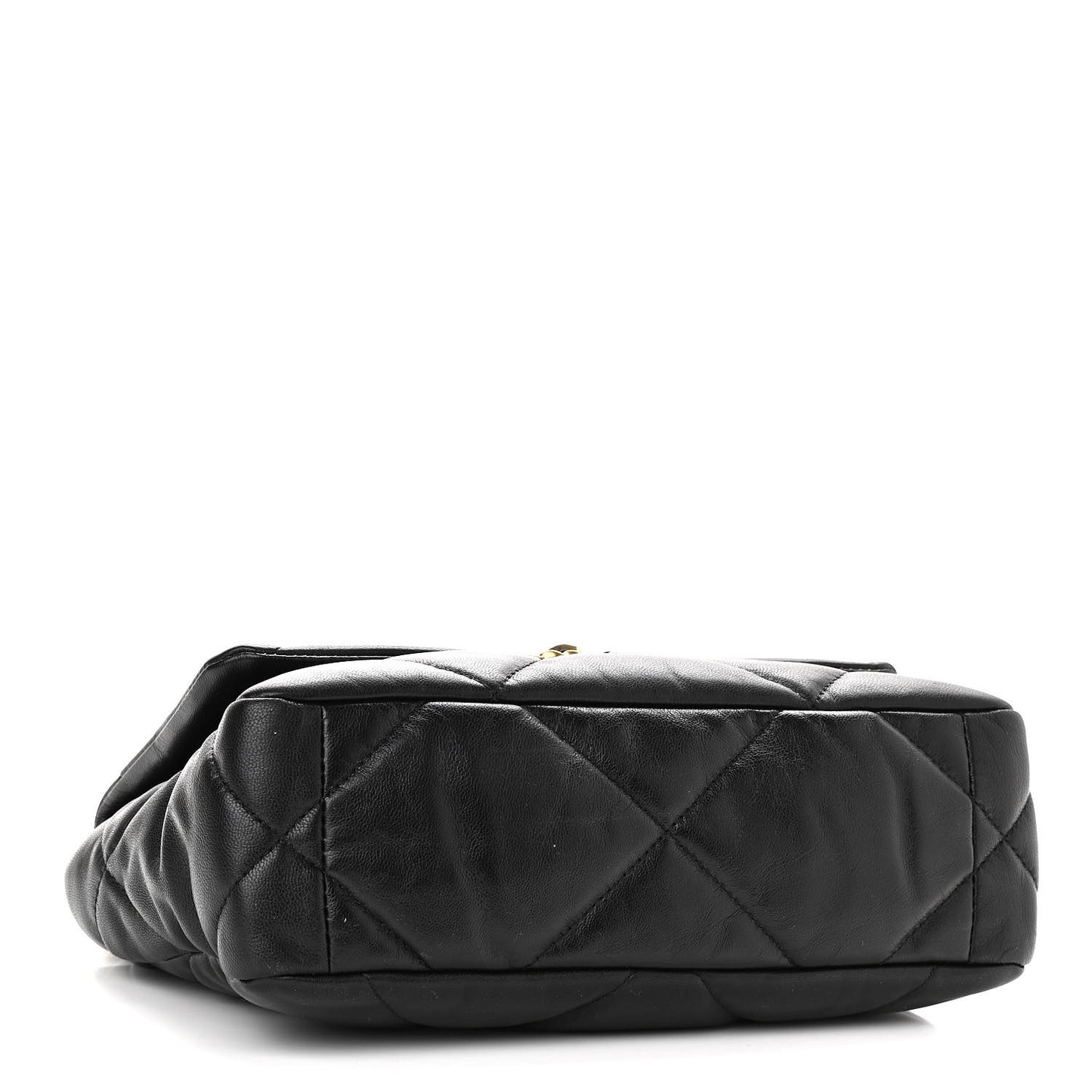 Goatskin Quilted Medium Chanel 19 Flap Black