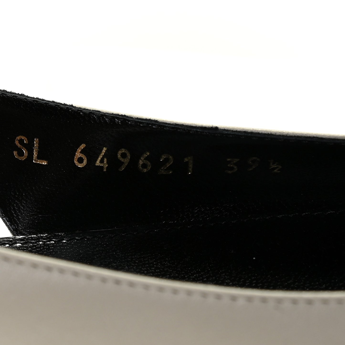 Patent Smooth Lambskin Anais Slingback Flats 39.5 Navy Pearl