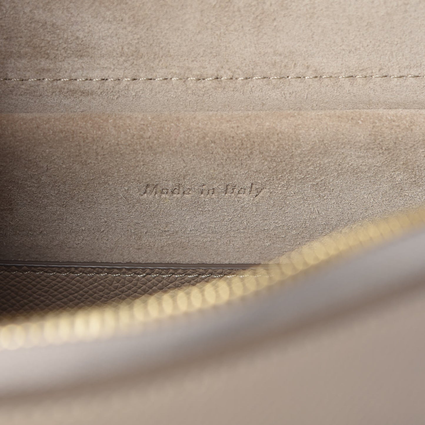 Grained Calfskin Micro Belt Bag Light Taupe