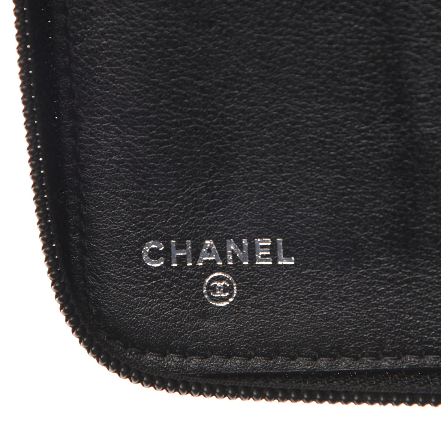 Caviar Timeless Large Zip Wallet Black