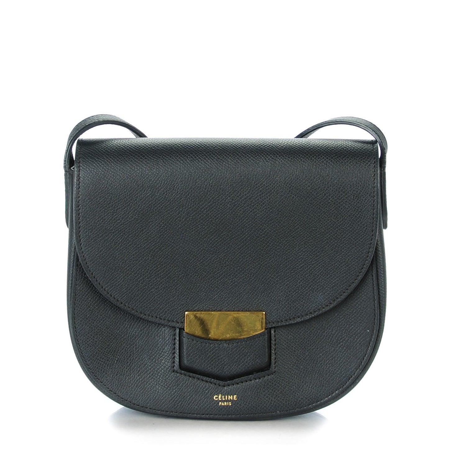 Grained Calfskin Small Trotteur Black
