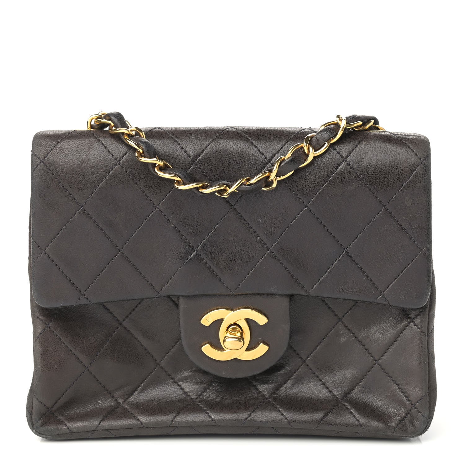 Chanel Lambskin Quilted Mini Square Flap Brown 1 of 10