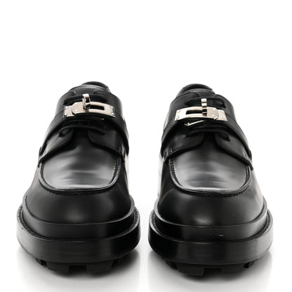 Hermes Glossed Calfskin First Oxford 37.5 Black 2 of 9