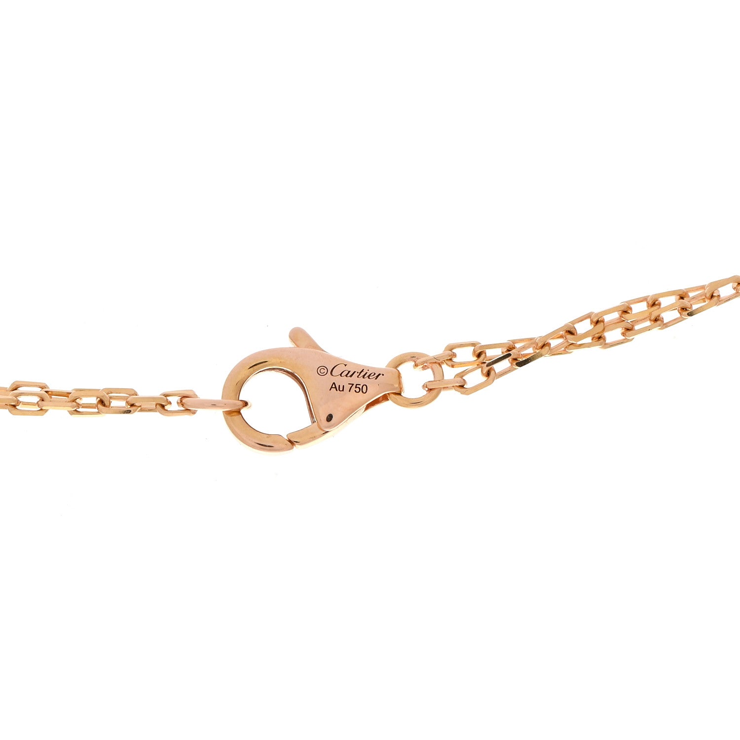 Cartier 18K Pink Gold 2 Diamond LOVE Necklace 5 of 7
