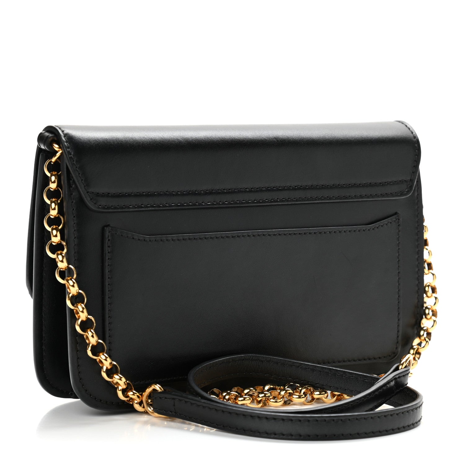 Chloe Calfskin Suede C Clutch With Chain Black 3 of 11