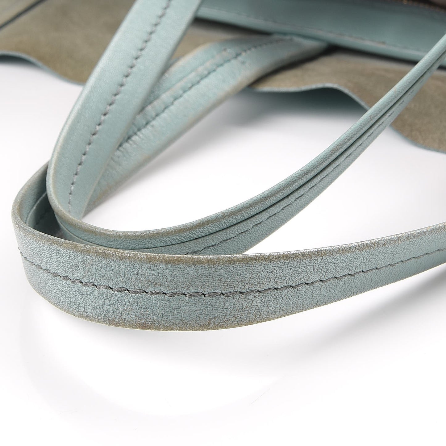 Lambskin Vertical Bi-Cabas Blue Black