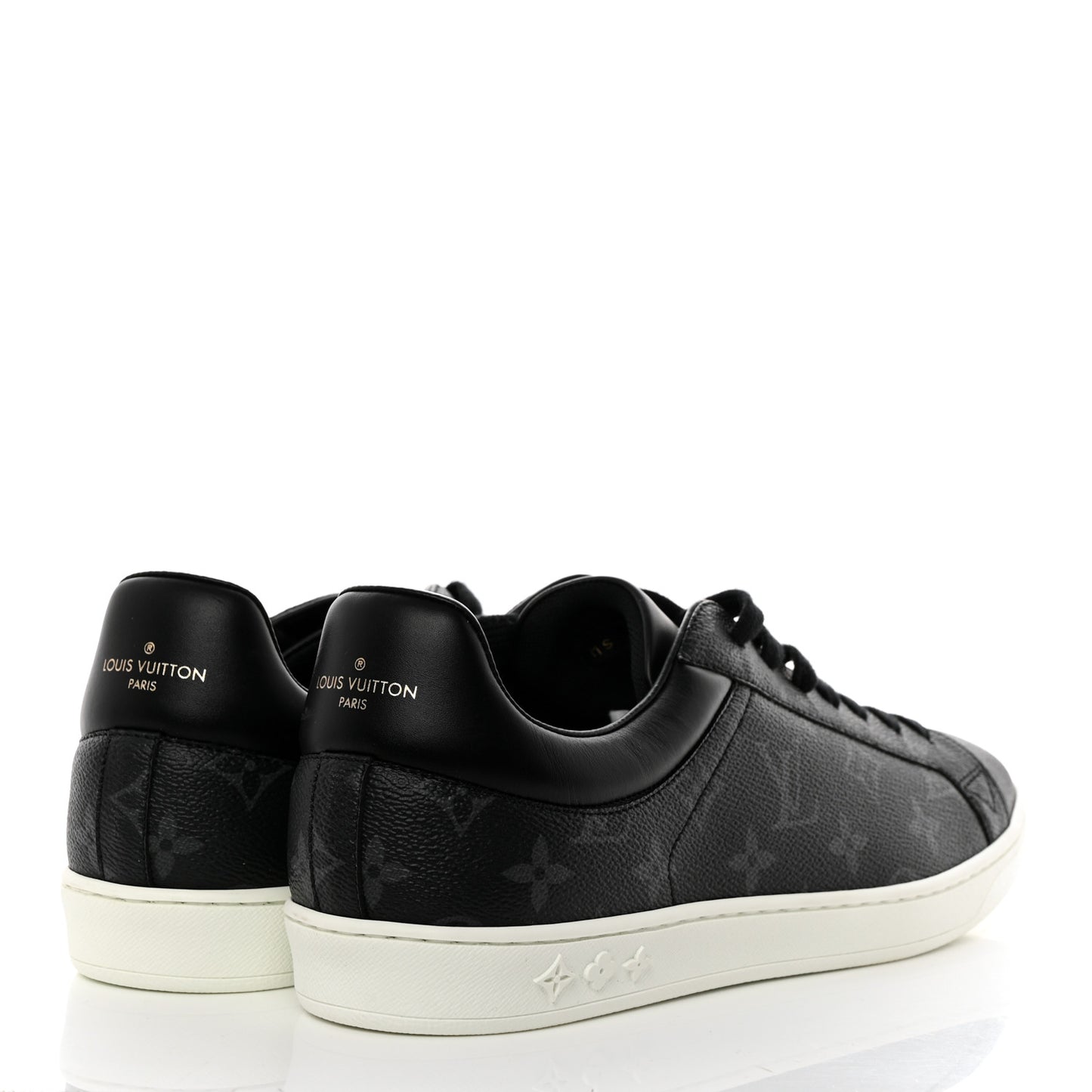 Calfskin Monogram Eclipse Luxembourg Sneakers 8.5 Black