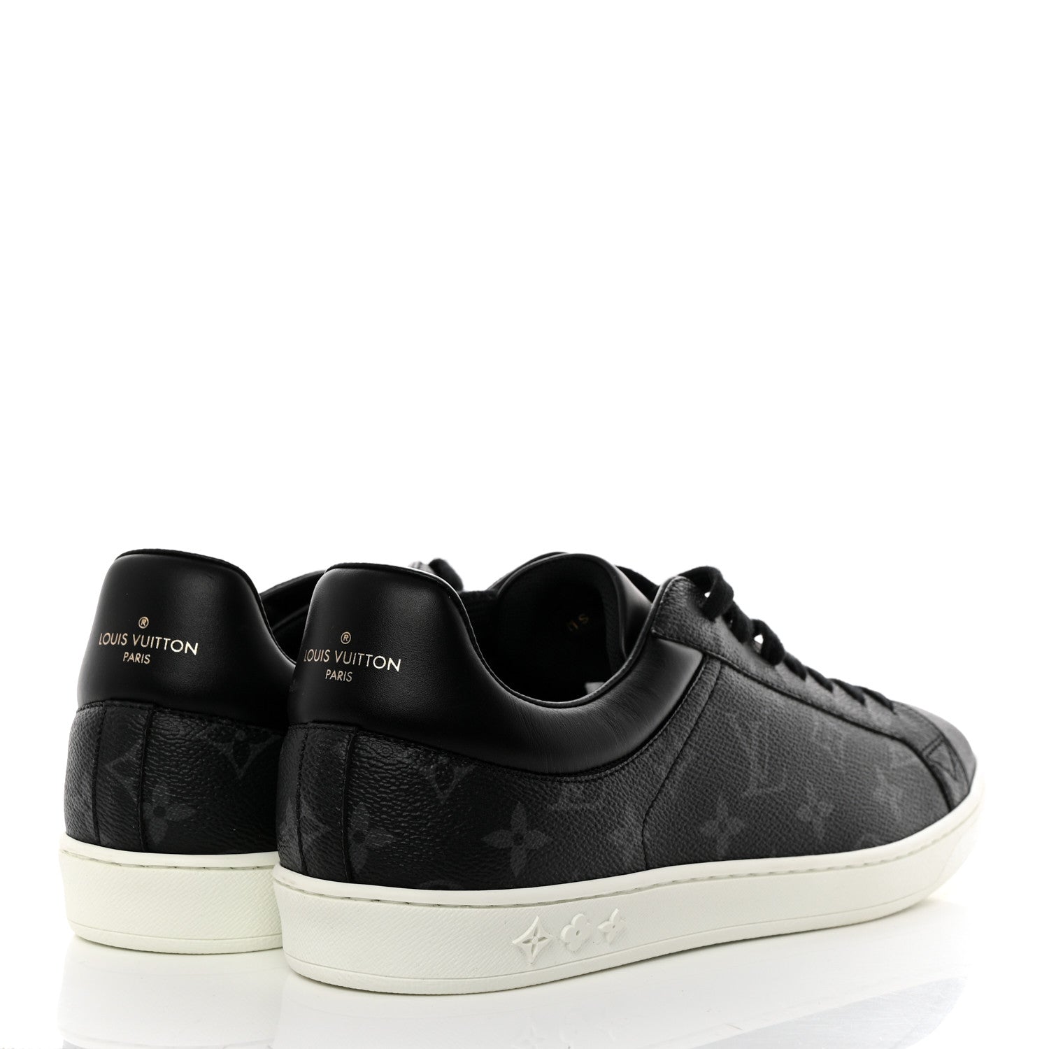 Louis Vuitton Calfskin Monogram Eclipse Luxembourg Sneakers 8.5 Black 4 of 9