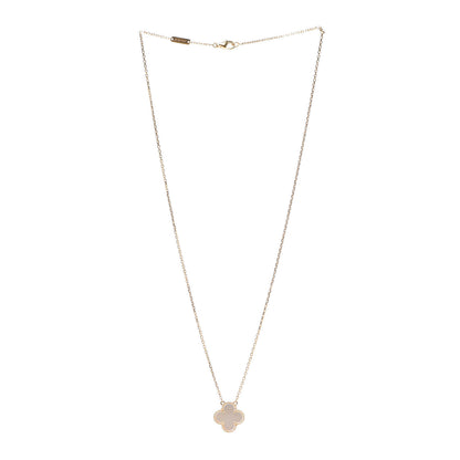 Van Cleef & Arpels 18K Yellow Gold Mother of Pearl Vintage Alhambra Pendant Necklace 3 of 7