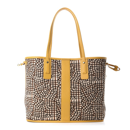 MCM Visetos Medium Liz Reversible Shopper Tote Cognac Yellow 9 of 15