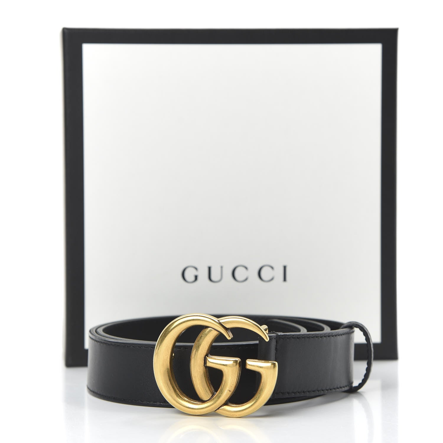 Gucci Calfskin Double G 30mm Belt 80 32 Black 6 of 6