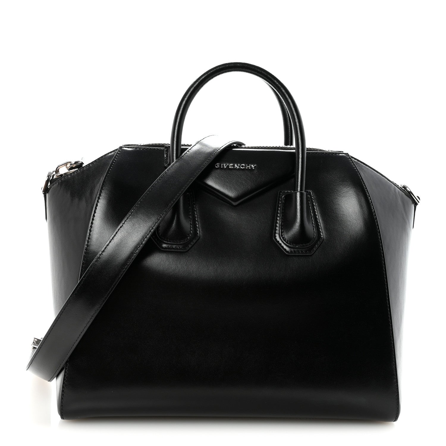 Givenchy Shiny Lord Calfskin Medium Antigona Black 1 of 9