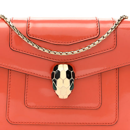 Bulgari Patent Serpenti Forever Crossbody Orange 7 of 9