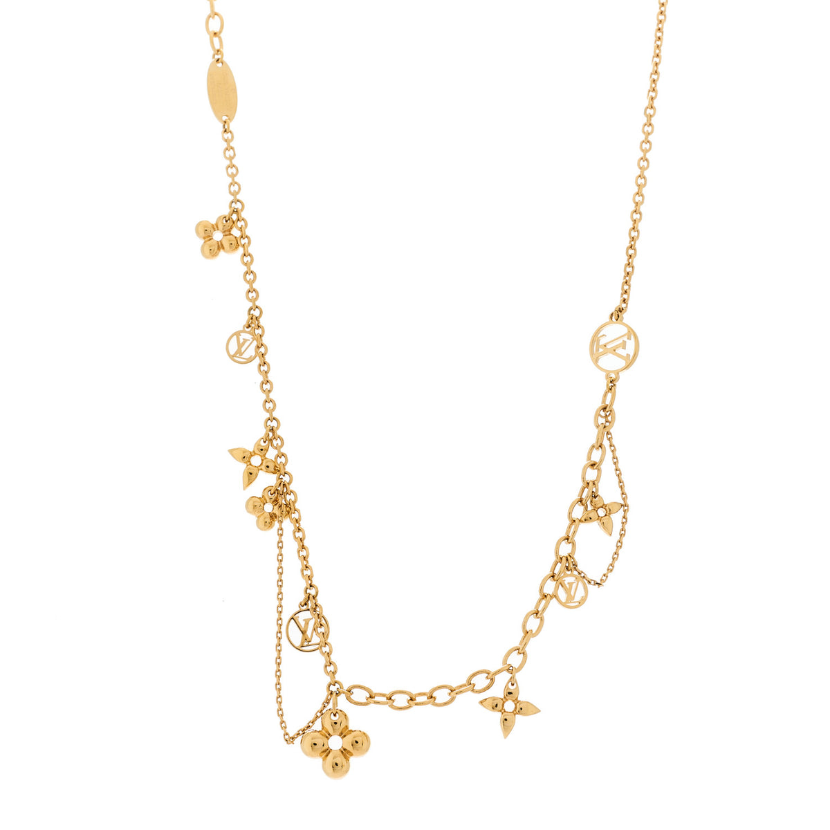 Metal Blooming Supple Necklace Gold