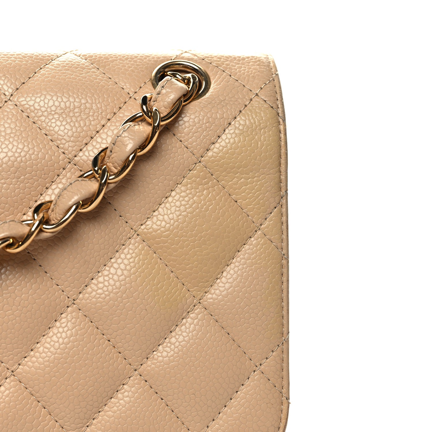Chanel Caviar Quilted Jumbo Double Flap Beige 12 of 13