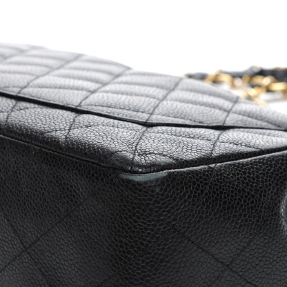 Chanel Caviar Quilted Jumbo Single Flap Black 11 of 12