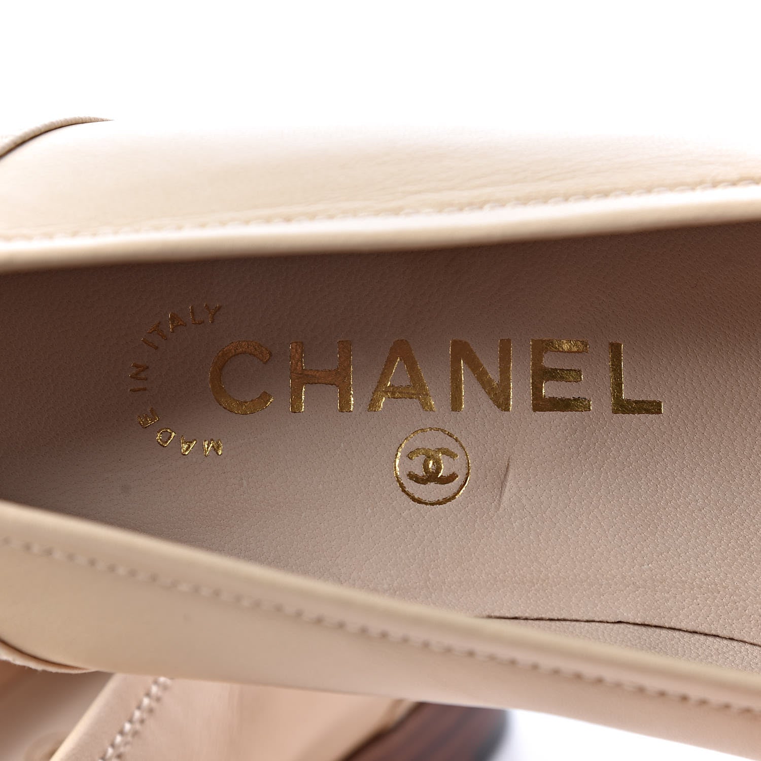 Chanel Lambskin CC Turnlock Loafers 37.5 Biege 7 of 9