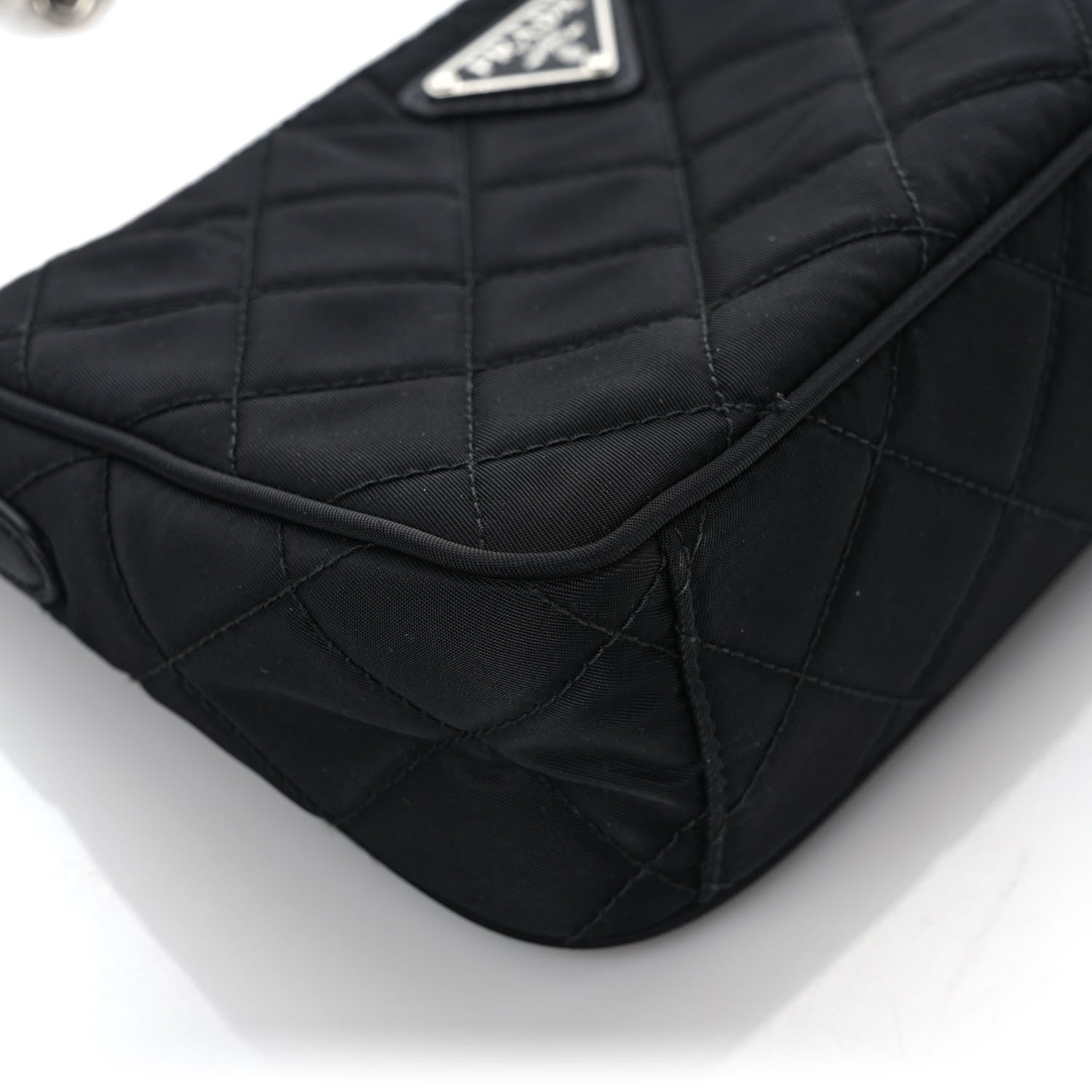 Prada Nylon Tessuto Impuntu Quilted Crossbody Bag Black 10 of 11