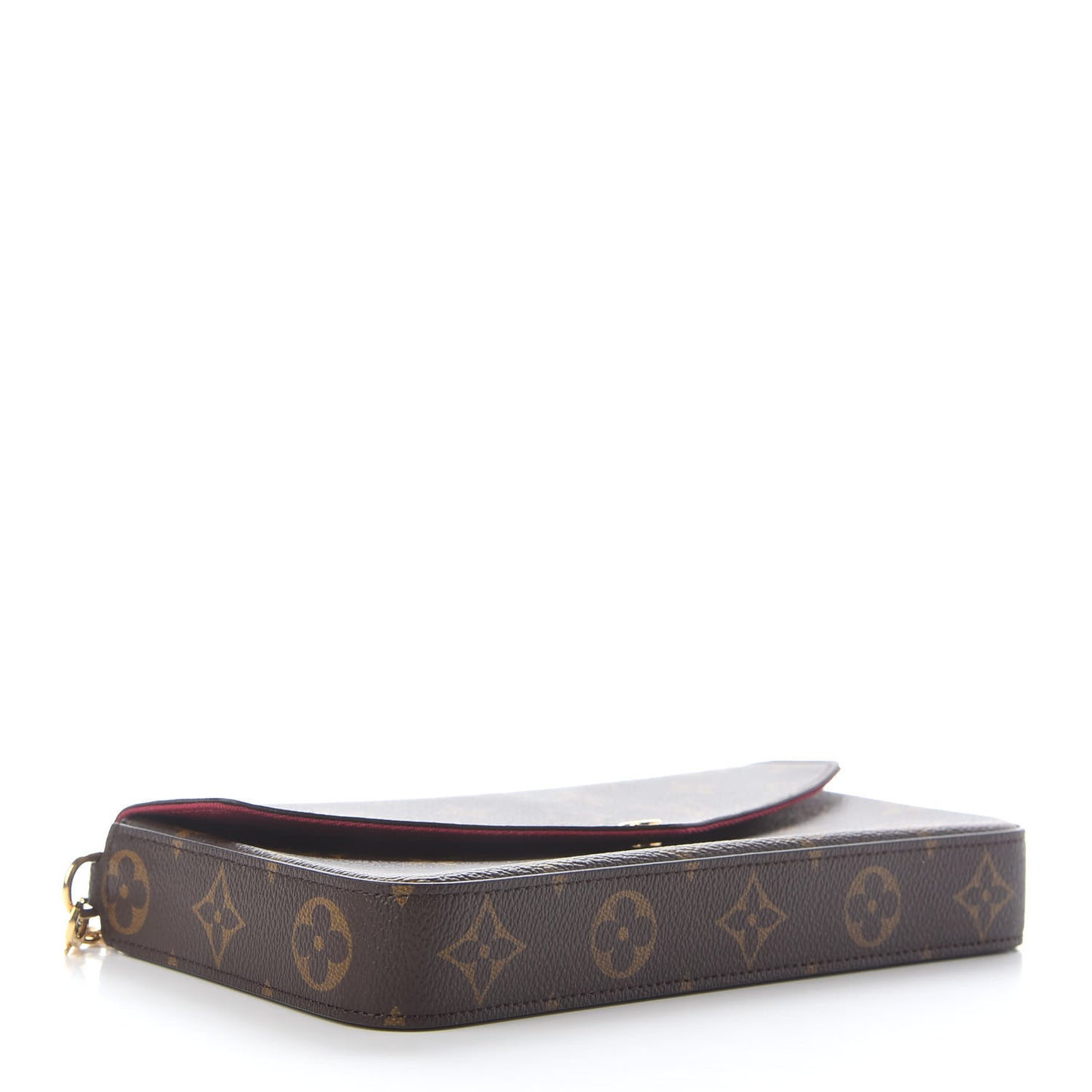 Monogram Pochette Felicie Chain Wallet Fuchsia