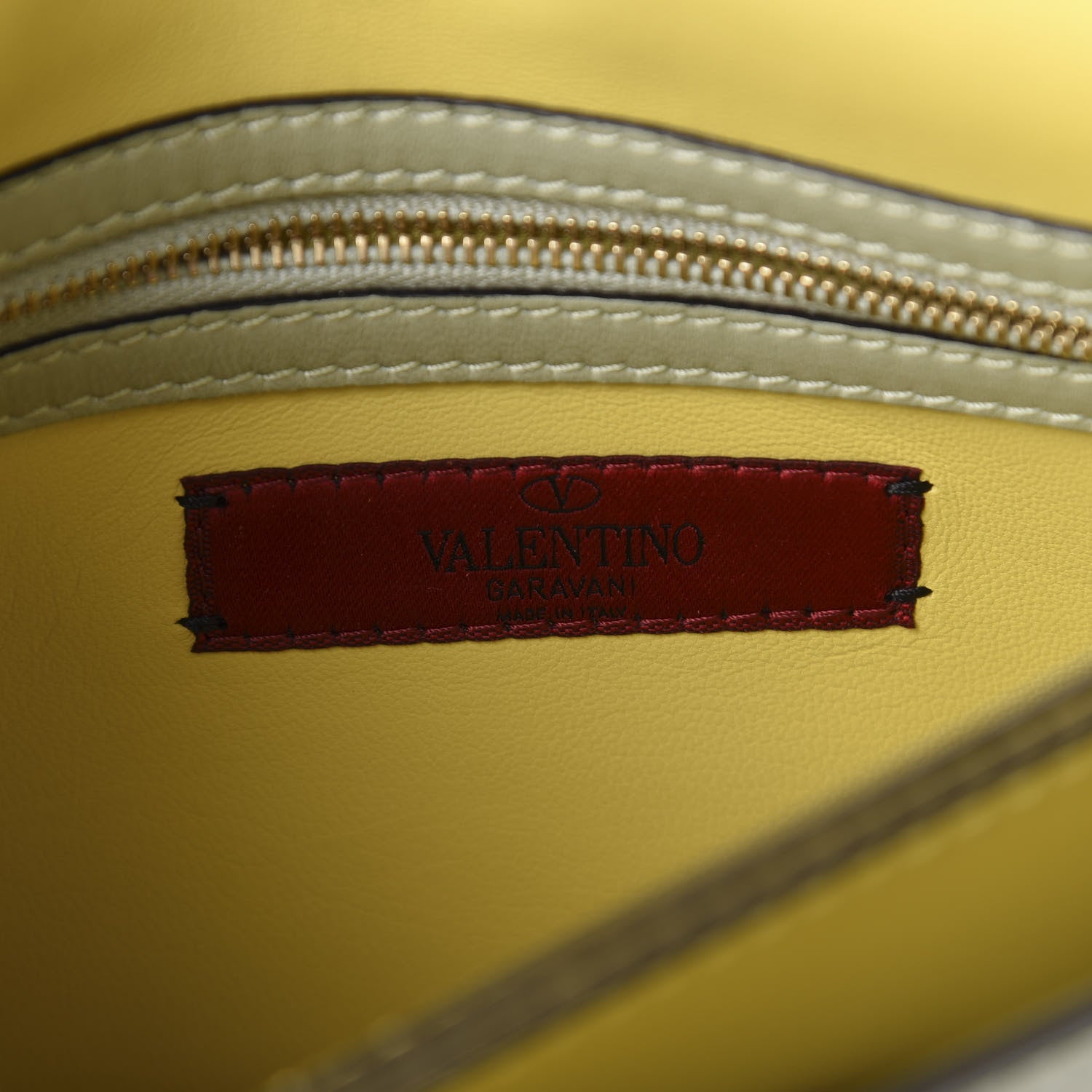 Valentino Garavani Nappa Watercolor Rockstud Wristlet Clutch Rose Green Yellow Sky 8 of 9