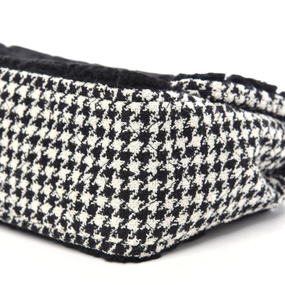 Chanel Shearling Tweed Jumbo Single Flap Black White 11 of 11