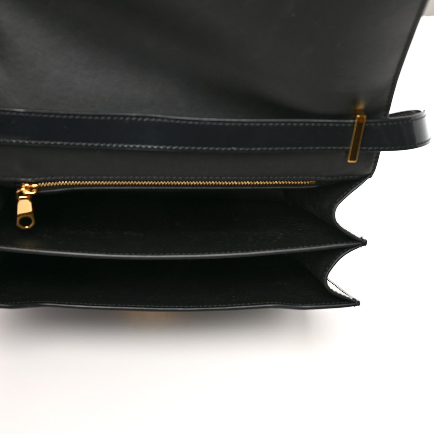 Patent Floral Monogram Medium TB Bag Black