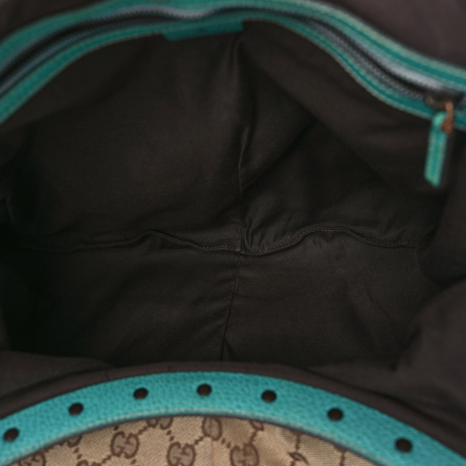 Gucci Monogram Bamboo Top Handle Bag Turquoise 5 of 9